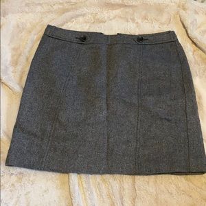 Gray and white mini skirt